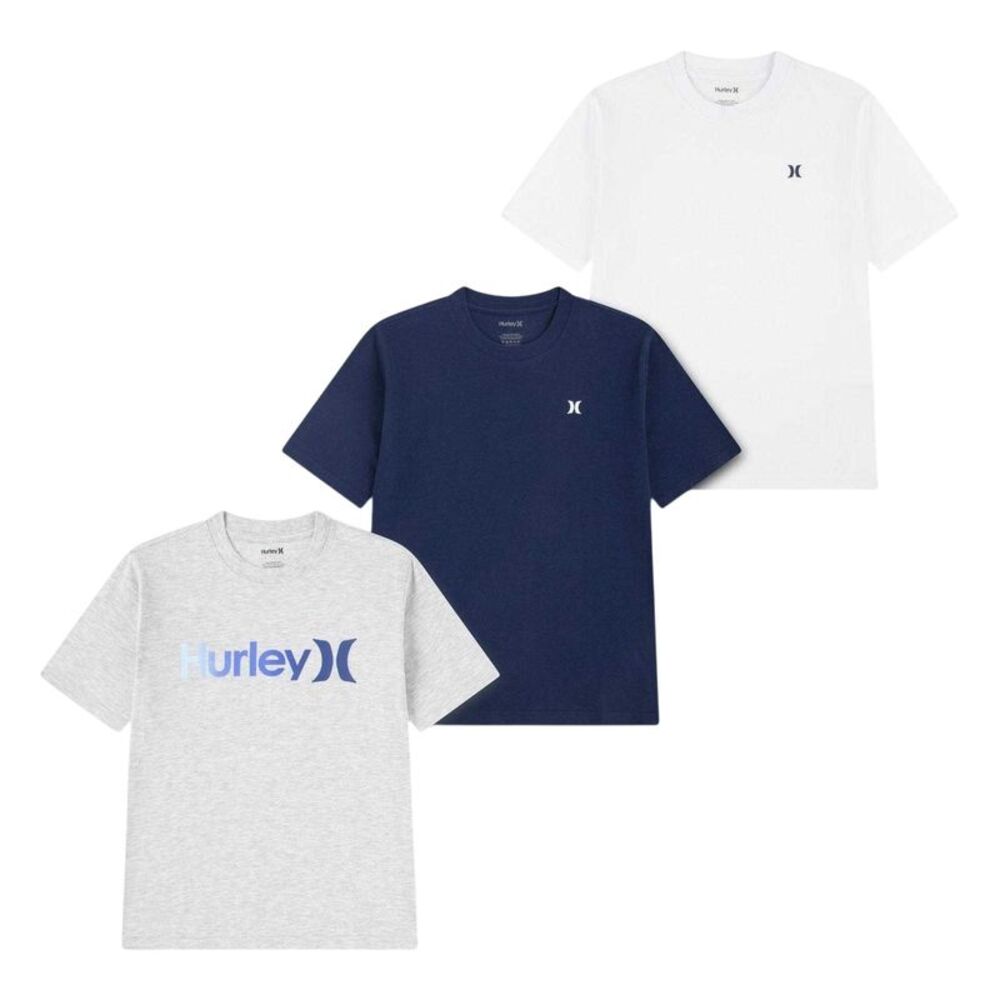 Hurley Childrens/Kids Core Logo Short-Sleeved T-Shirt (Pack of 3) / Grey Heather